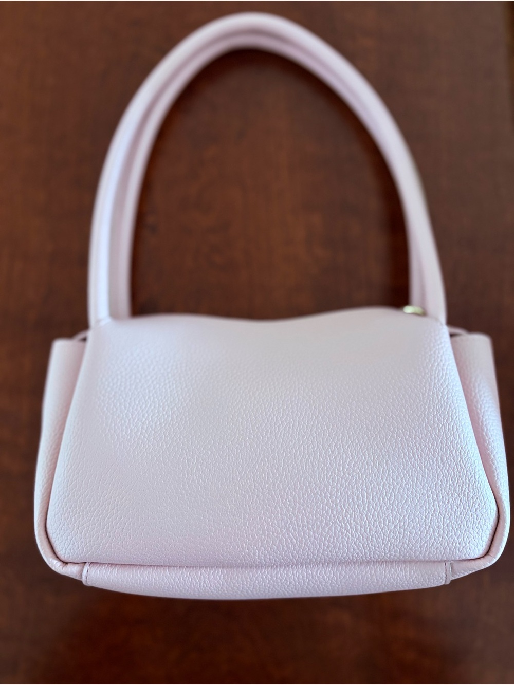 Nanette Lepore Blush Pink Shoulder Bag w/ Floral Charm | Gold Hardware - Picture 2 of 5